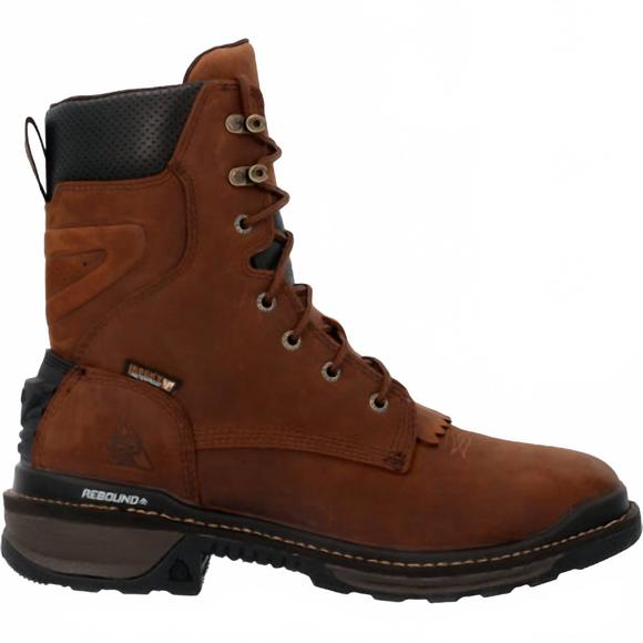 NEW ROCKY men's rams horn composite toe boot - medium in brown